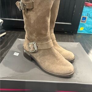 Vince Camuto Tan Suede Heeled Boots